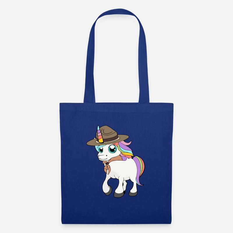 Pfadfinder Einhorn Regenbogen - Scout Unicorn - Stoffbeutel - Royalblau