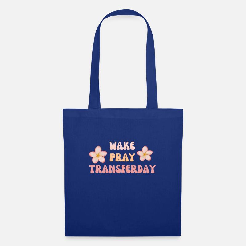 wake pray transfeday - Transfertag - Stoffbeutel - Royalblau