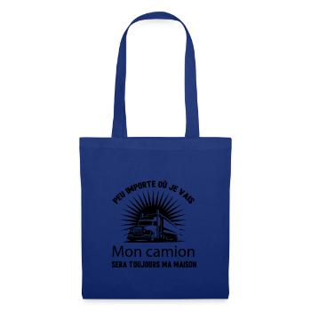 Idée cadeau camion humour - Sac en tissu - bleu royal - Devant