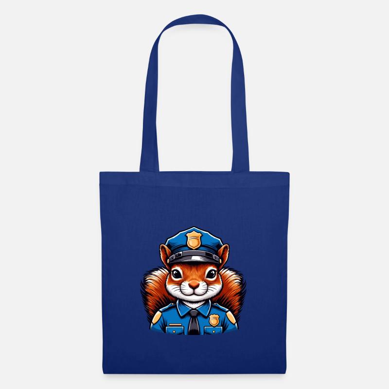 Officer Eichhörnchen - Stoffbeutel - Royalblau