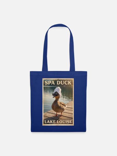 Spa Duck am Lake Louise - Stoffbeutel - Royalblau