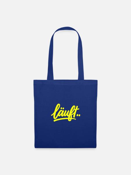 Läuft.. Neon - Stoffbeutel - Royalblau
