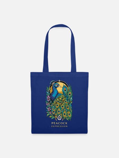 PEACOCK TOTEM Ausdruck - Stoffbeutel - Royalblau