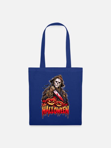 Halloween Scarecrow Retro-Horror - Stoffbeutel - Royalblau
