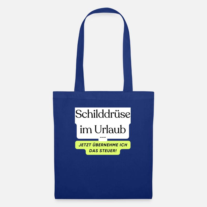 Schilddrüse im Urlaub - Stoffbeutel - Royalblau