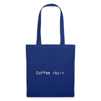 Café web developer humor funny - Tote Bag - royal blue - Front