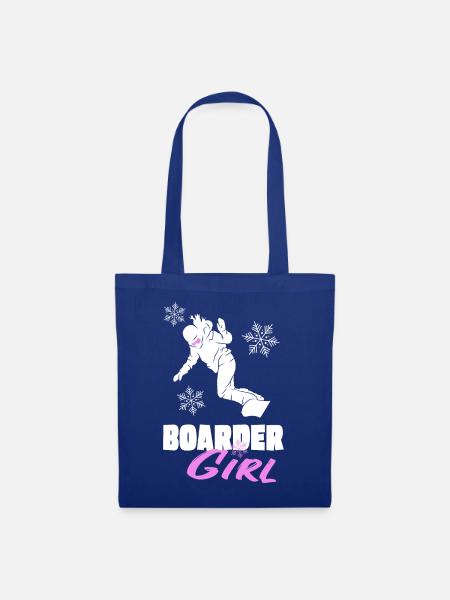 Snowboard Boarder Girl - Mädchen Frau Piste Board - Stoffbeutel - Royalblau
