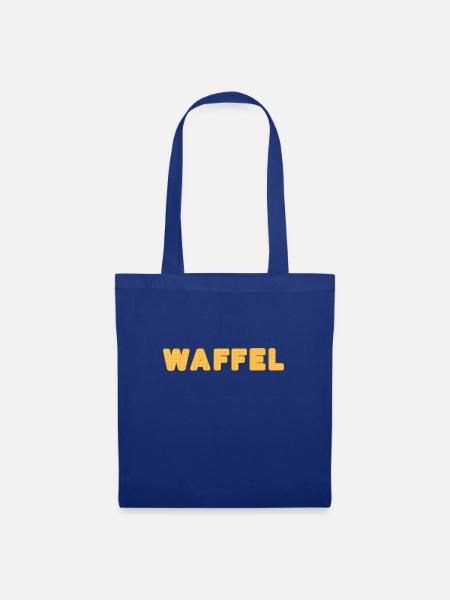 waffel backen - Stoffbeutel - Royalblau