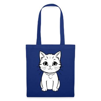 Chat Chaton Chat Chemise Chat T-shirt Cadeau - Sac en tissu - bleu royal - Devant