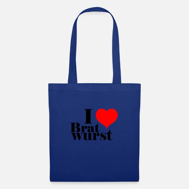 I love Bratwurst - Stoffbeutel - Royalblau