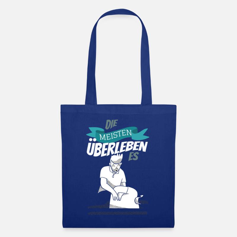 Die Meisten überleben es - Stoffbeutel - Royalblau