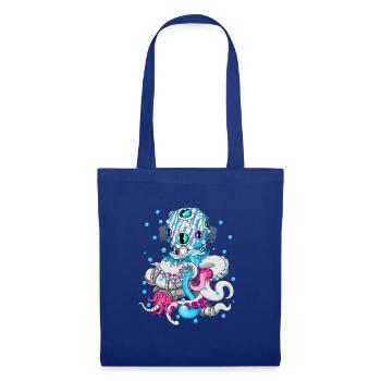 Oktopus - zombie - cooles Seeungeheuer Streetwear - Stoffbeutel - Royalblau - Vorne
