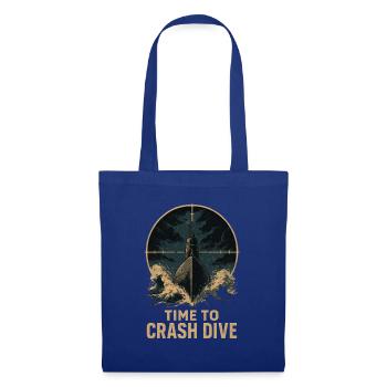 Time to Crash Dive – U-Boot im Fadenkreuz - Stoffbeutel - Royalblau - Vorne