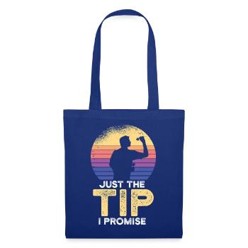 Just the Tip Retro Sunset Bartender Server Graphic - Stoffbeutel - Royalblau - Vorne