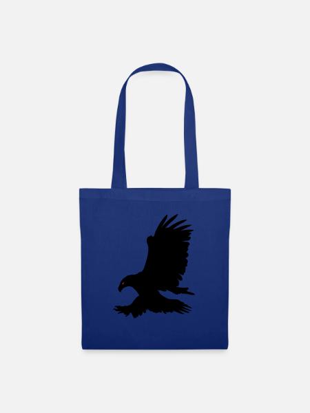 Schwarzer Adler - Stoffbeutel - Royalblau