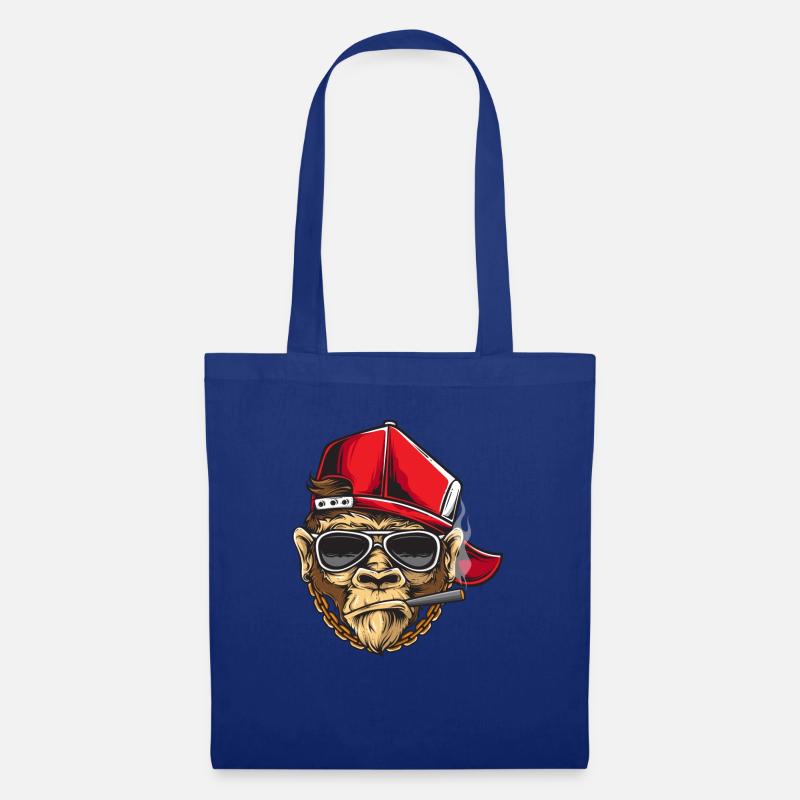 cooler lässiger Basecape Affe T-Shirt Geschenk - Stoffbeutel - Royalblau