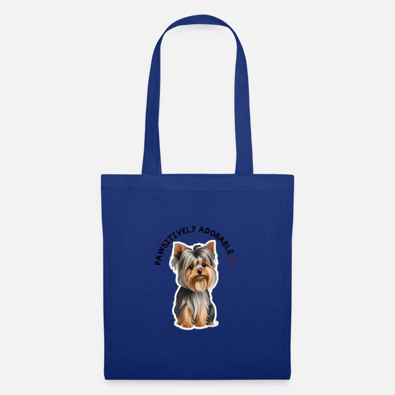 Yorkie mit einem süßen Statement - Stoffbeutel - Royalblau