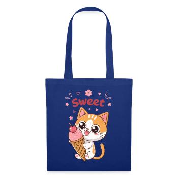 Kawaii Sweet Glazed Kitten - Tote Bag - royal blue - Front