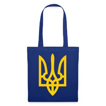 Tryzub Ukraine – Ukrainisches Dreizack-Emblem - Stoffbeutel - Royalblau - Vorne