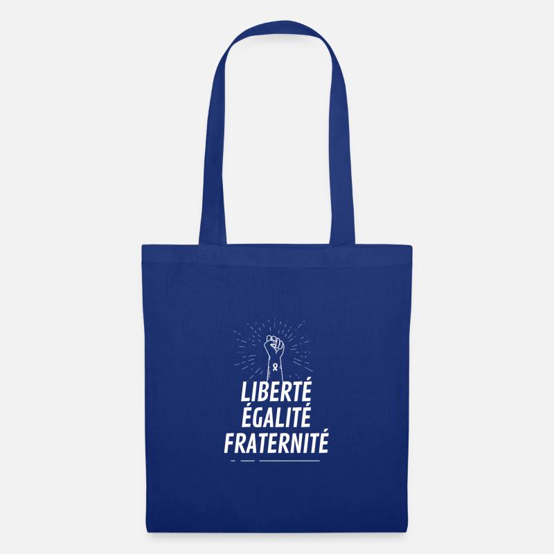Liberté, égalité, fraternité - Stoffbeutel - Royalblau
