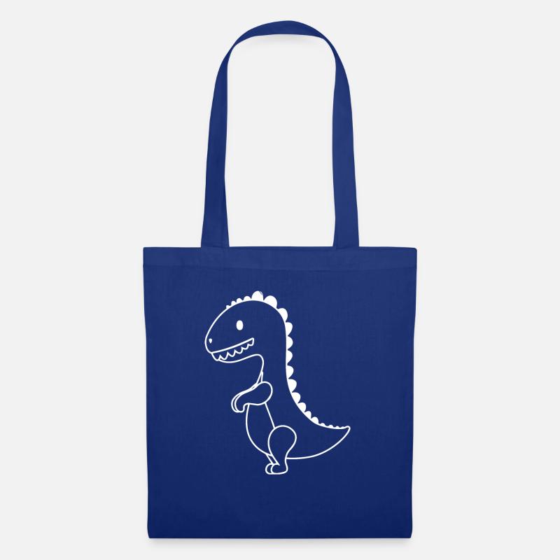 Dinosaurier Dino - Stoffbeutel - Royalblau