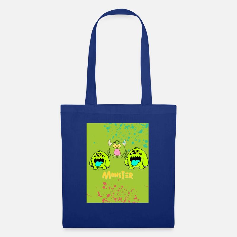 Monster - Stoffbeutel - Royalblau