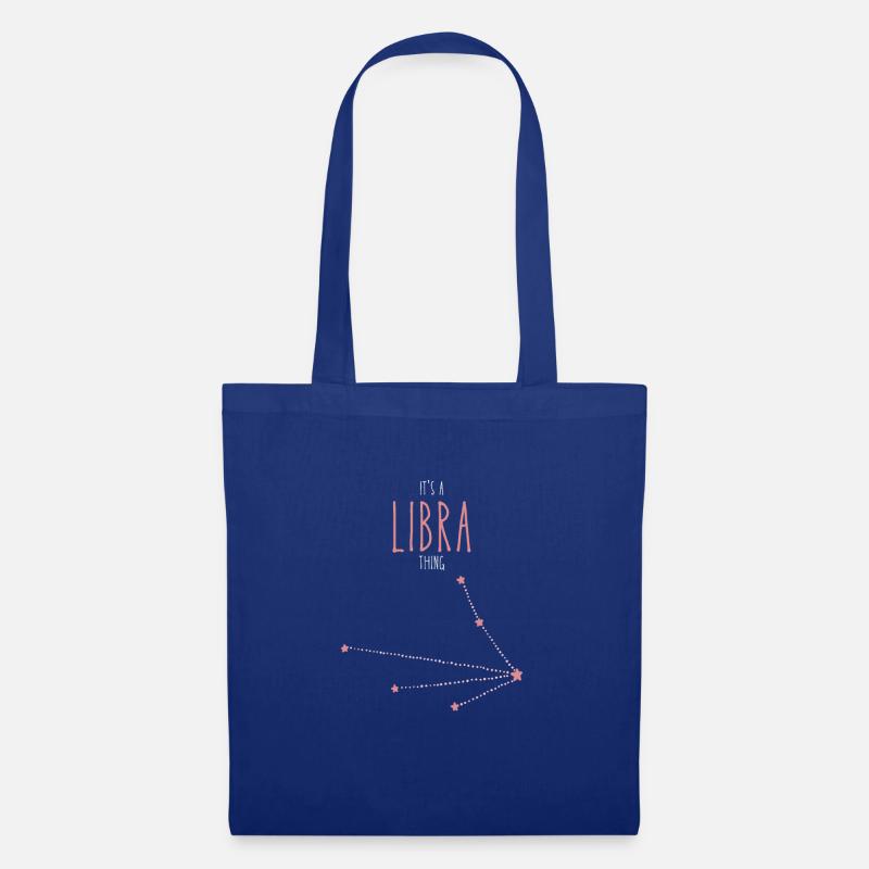 Libra Sternzeichen - Stoffbeutel - Royalblau
