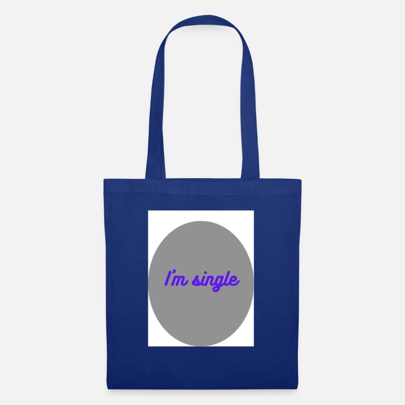 Ich bin Single - Stoffbeutel - Royalblau