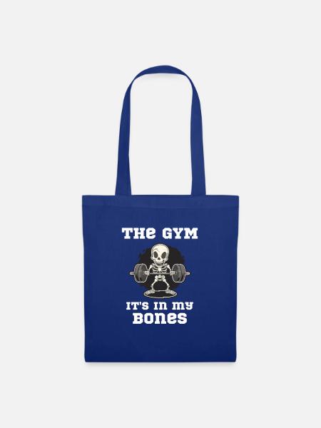 The Gym, it's in my bones -Funny Gym Design - Stoffbeutel - Royalblau