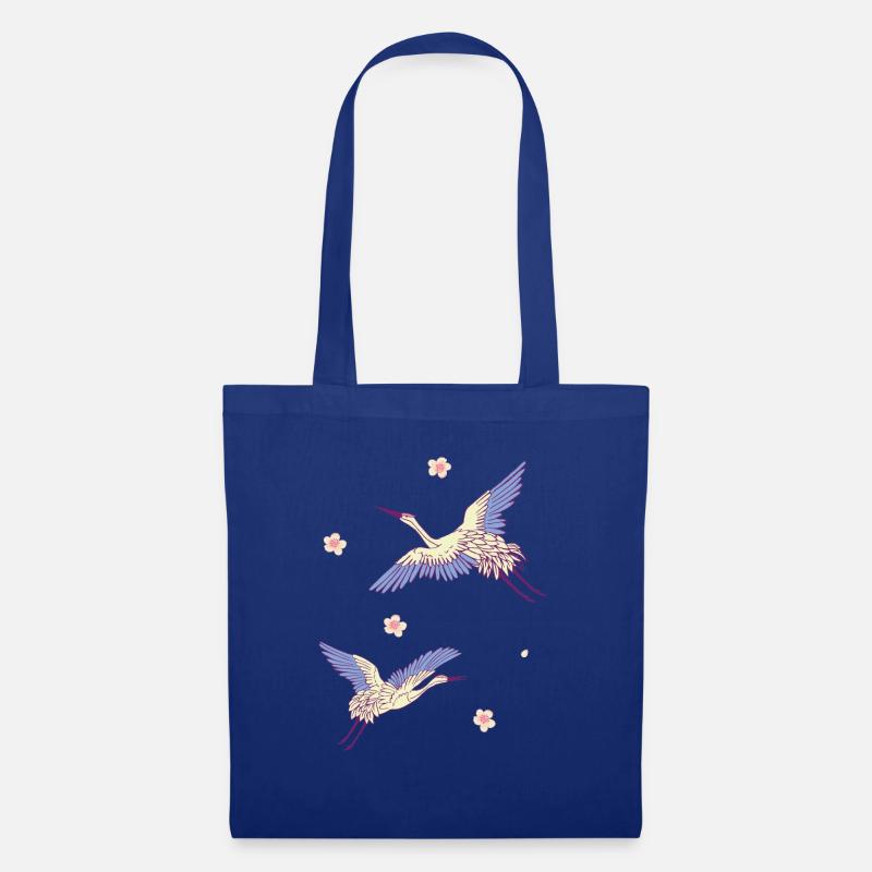flying cranes - Tote Bag - royal blue