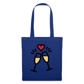 or sparkling wine for Valentine's Day - Tote Bag - royal blue - Front