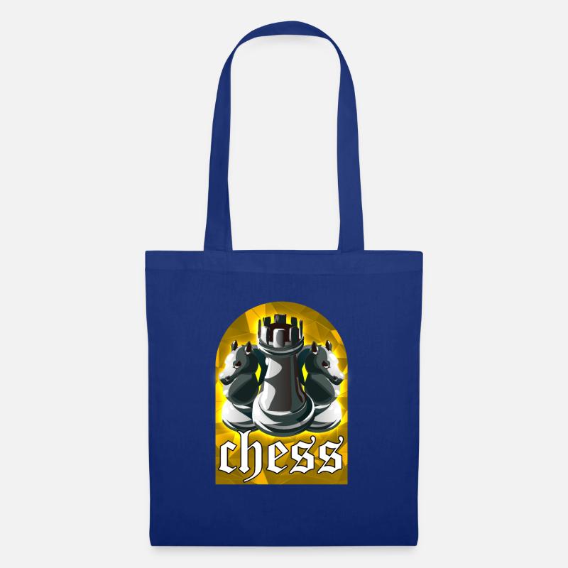 Schach - Stoffbeutel - Royalblau