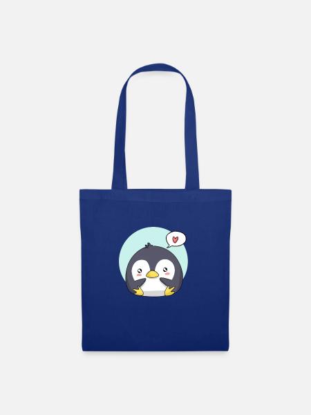 Pinguin - Stoffbeutel - Royalblau