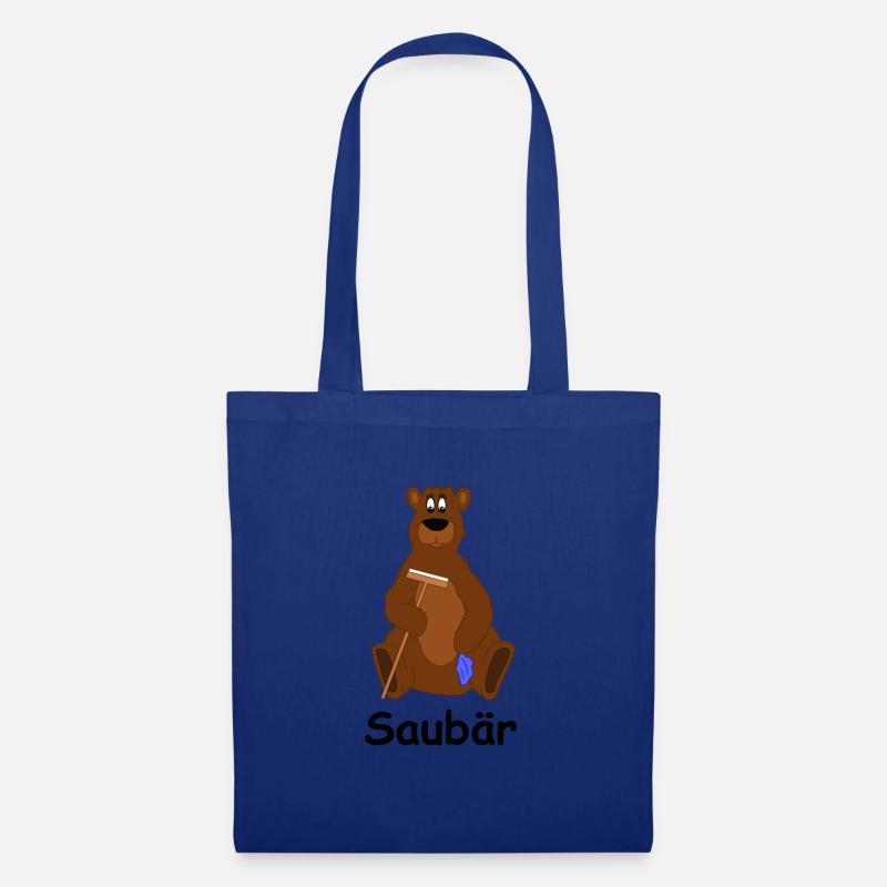 Bär Sauber Geschenk Geschenkidee Sport Lappen - Stoffbeutel - Royalblau