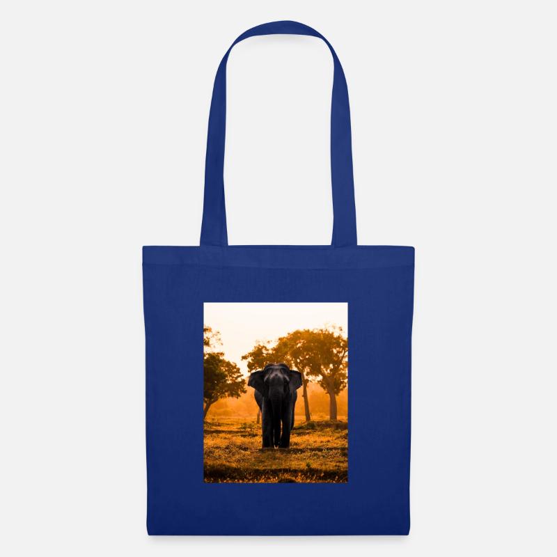 elephant-tree-sunset-sunrise - Tote Bag - royal blue