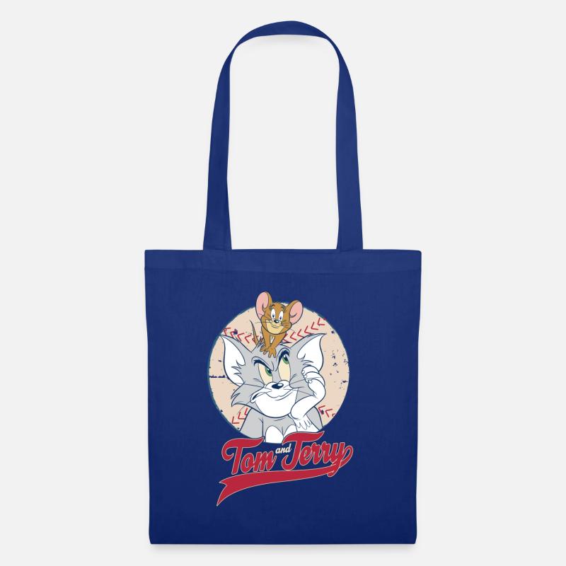 Tom Und Jerry Baseball - Stoffbeutel - Royalblau
