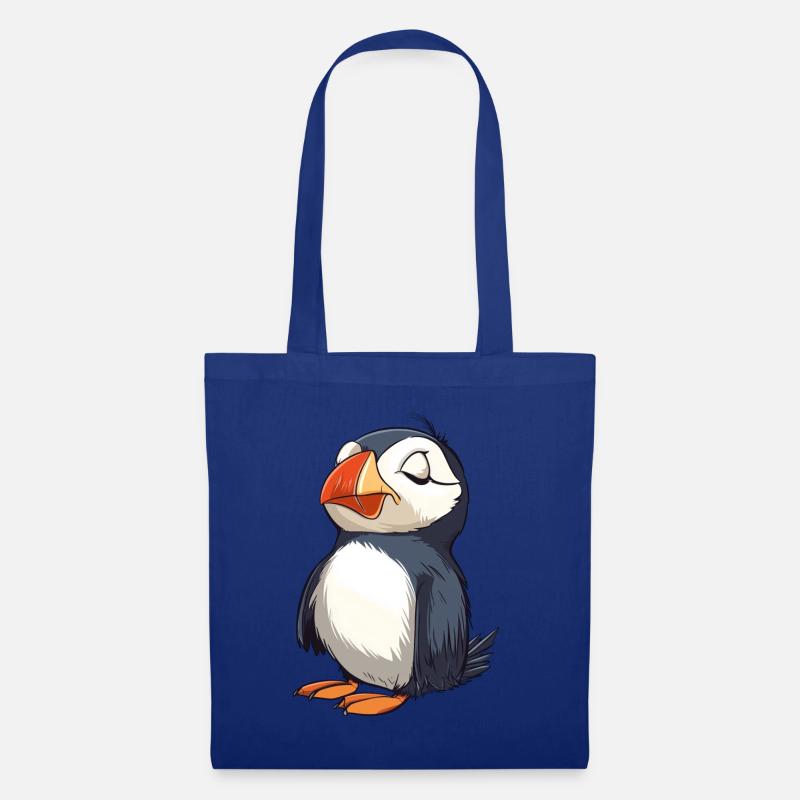 Sleeping Puffin - Stoffbeutel - Royalblau