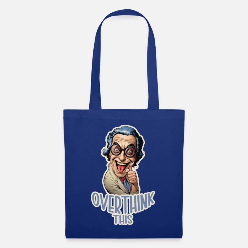 Overthink This Lustiger Labor Professor Shirt - Stoffbeutel - Royalblau