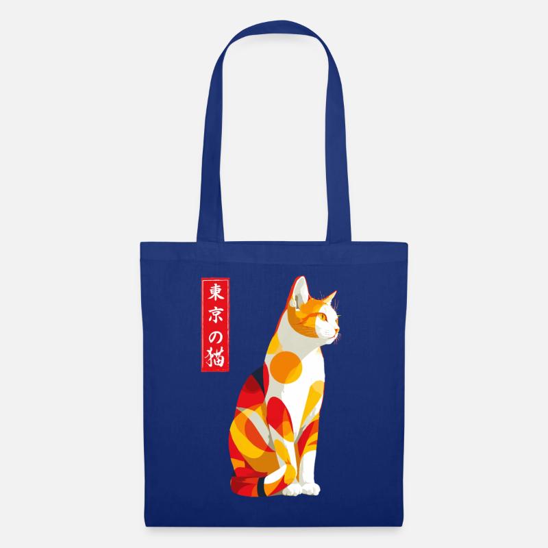 Tokio Katze - Stoffbeutel - Royalblau