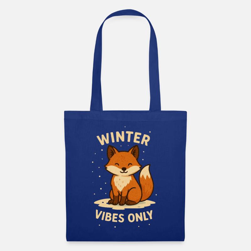 Winter Fuchs Vibes Only - Stoffbeutel - Royalblau