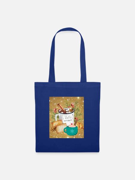 Gourmet-Winter - Stoffbeutel - Royalblau
