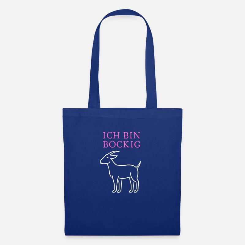 Ich bin BOCKIG! - Stoffbeutel - Royalblau