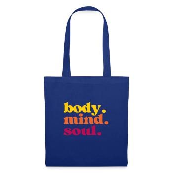 Body Mind Soul - Für alle "in Einklang-Bringer" - Stoffbeutel - Royalblau - Vorne