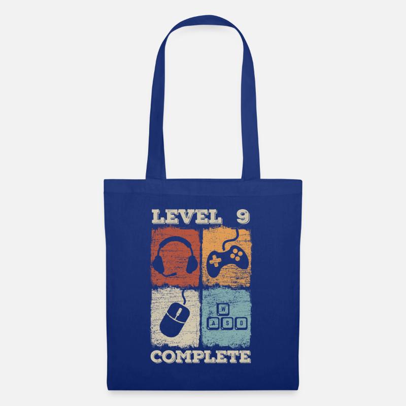 9. Geburtstag Level Complete Gaming - Stoffbeutel - Royalblau