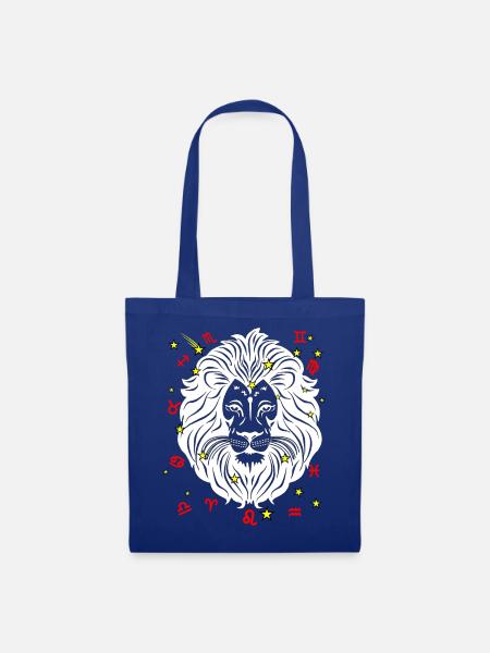 Löwe Farbe - Stoffbeutel - Royalblau