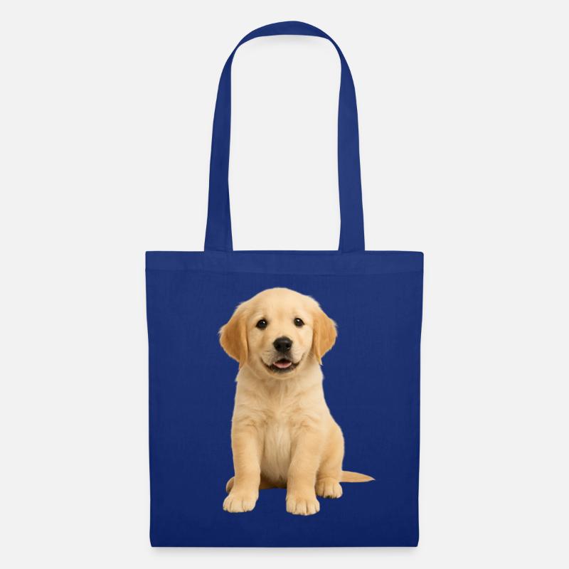 Golden Retriever Welpe - Stoffbeutel - Royalblau