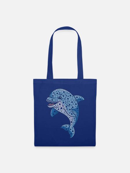 VSP Bubble Delphin - Stoffbeutel - Royalblau