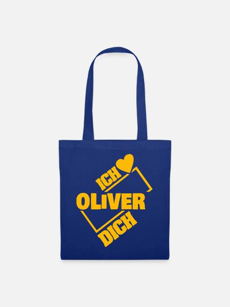 Liebe Oliver - Stoffbeutel - Royalblau