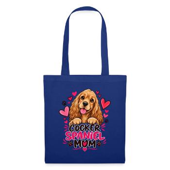 Cocker Spaniel Mamaherzen - Stoffbeutel - Royalblau - Vorne