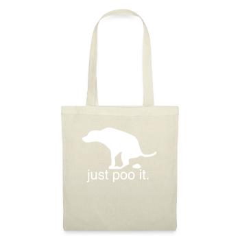 just poo it Geschenk Geschenkidee - Stoffbeutel - Natur - Vorne